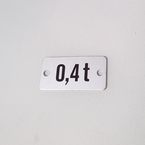 Traglastschild 0.4t 18x37mm