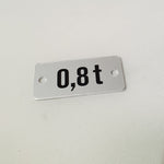 Traglastschild 0.8t 18x37mm
