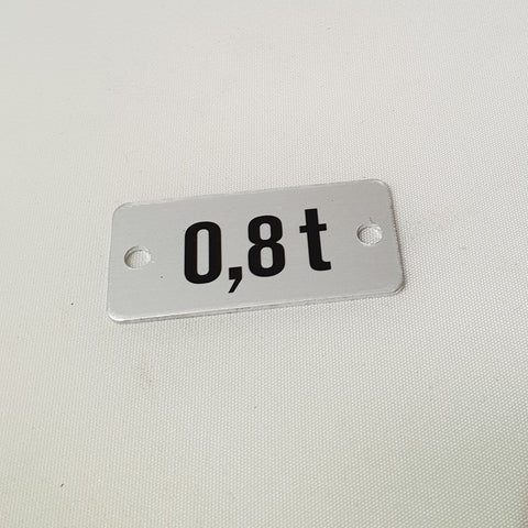 Traglastschild 0.8t 18x37mm
