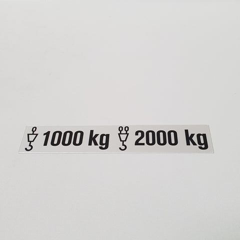 Traglastschild 1000/2000kg 26x142mm