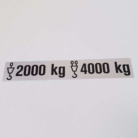 Load plate 2000/4000kg 26x142mm