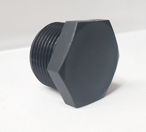 Blanking plug M25x15mm black